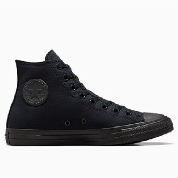 Black Monochrome High Top Converse - Picture 1 of 8